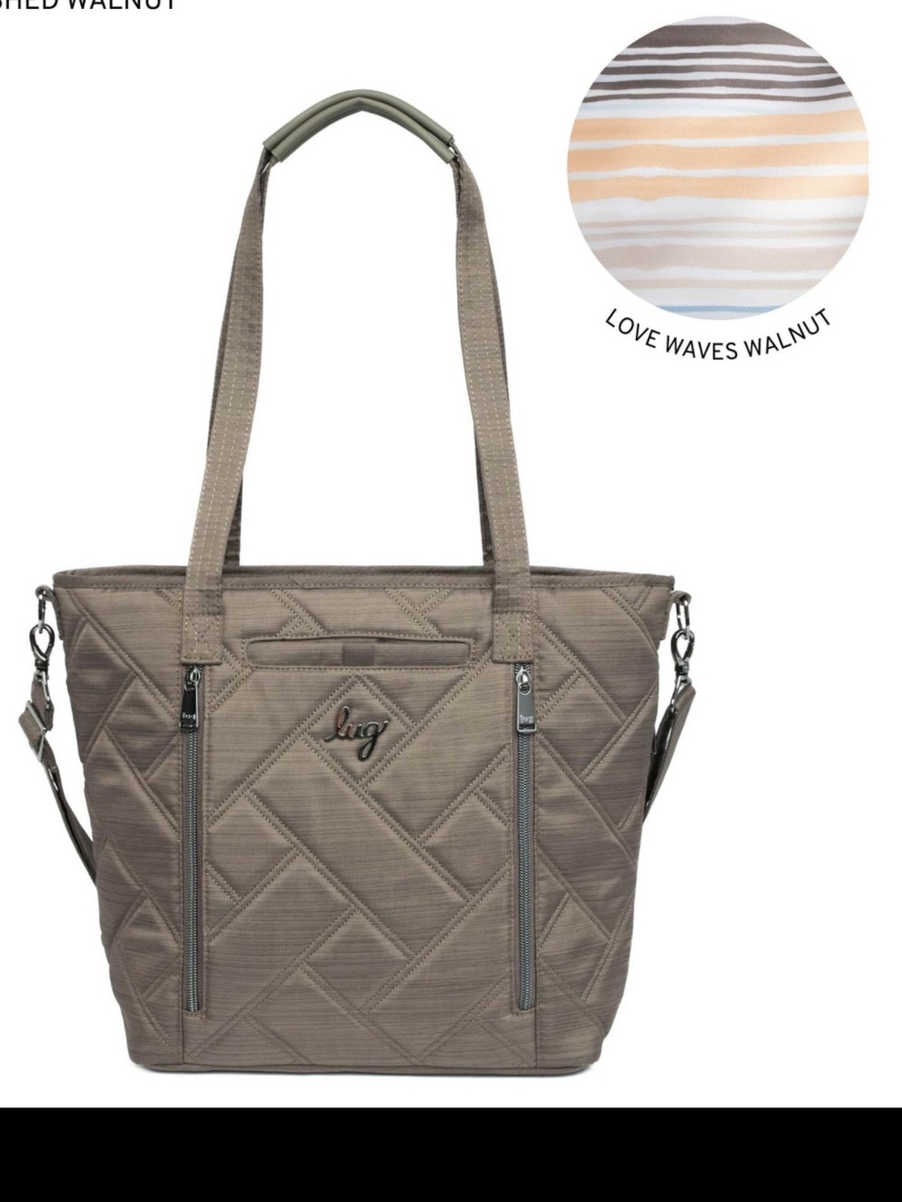 Lug Rally Convertible Crossbody Tote. Brushed Walnut. NWT in plastic